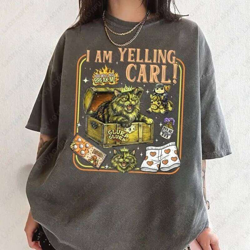 Dungeon Crawler Carl Princess Donut & Mongo Tee Fantasy Book Reader Geeky Cat Lover Cotton T-Shirt Bookish Merch Top Ropa Mujer Z260312