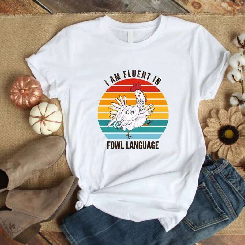 Funny F-Caw-F Shirts Sunset Vintage FCAWF T-Shirt Sweatshirt Hoodie Black Bird Chicken Meme Shirt Tops Z260312