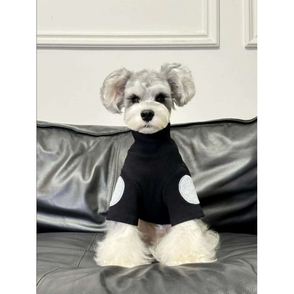 Schnauzer Teddy Bichon Cat Pet Clothes High Collar Base Vest Small Dog Cotton Warm Sweater