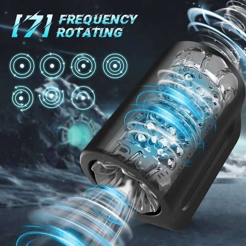 Automatic Men Masturbators Penis Vibrator Rotating Stimulation Realistic Pussy Male Stroker Fully Waterproof Blowjob Sex Toys Z260312