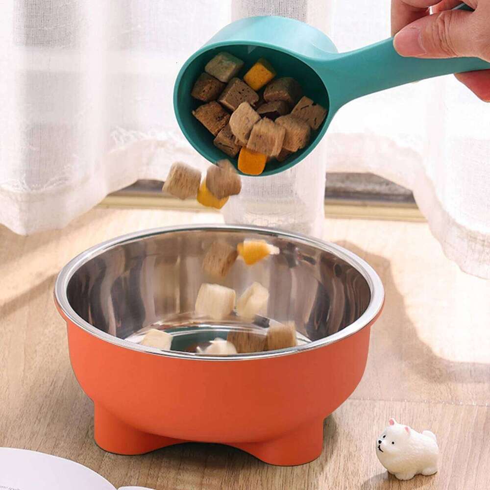 A stainless steel pet dog bowl is anti slip and easy to clean indoors 26Y0312