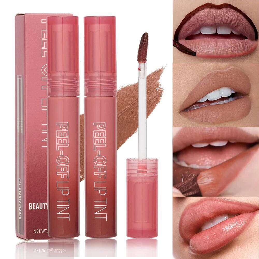 6 Color Peel Off Liquid Lipstick Waterproof Long Lasting Amazing Lip Gloss Women Sexy Makeup Tear Pull Lips Mask Cosmetic W260311