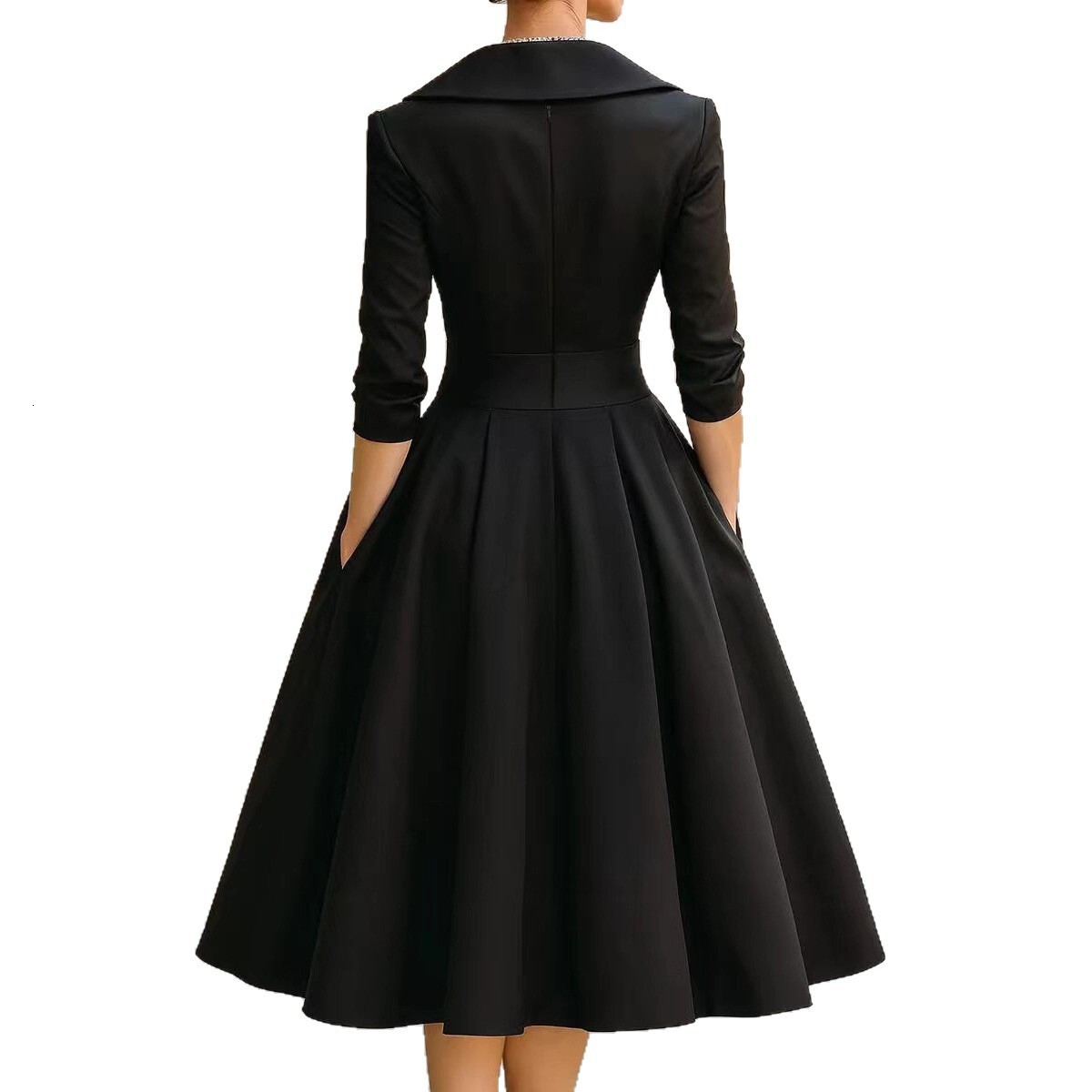 2025 Womens Elegant Formal Slim-Fit Long-Sleeve Dress