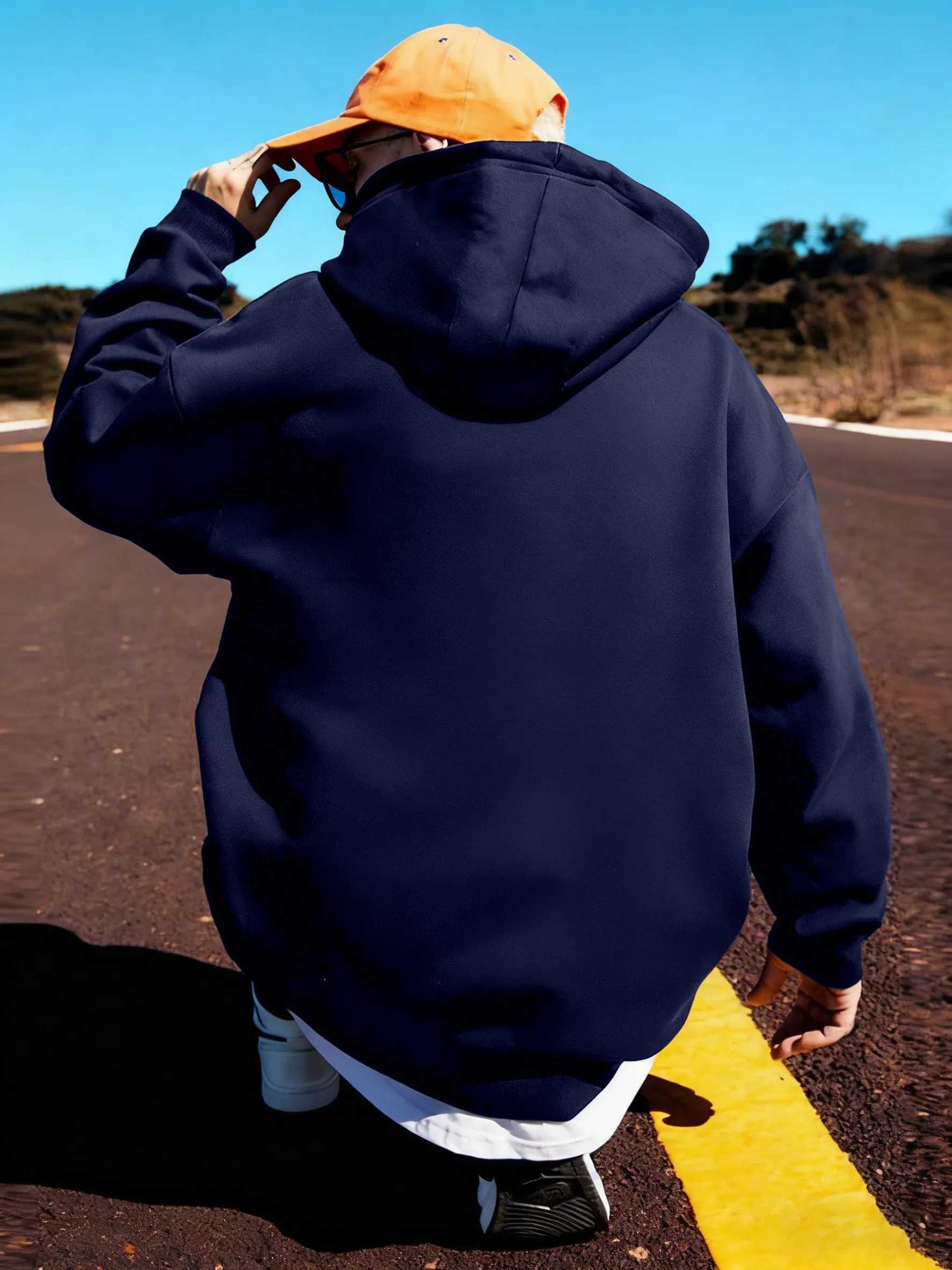 Chicago Letter Creativity Printed Sweatshirts Mens Trendy Loose Sportswear Warm Basics Hoodies Comfortable Casual Clothing M260312