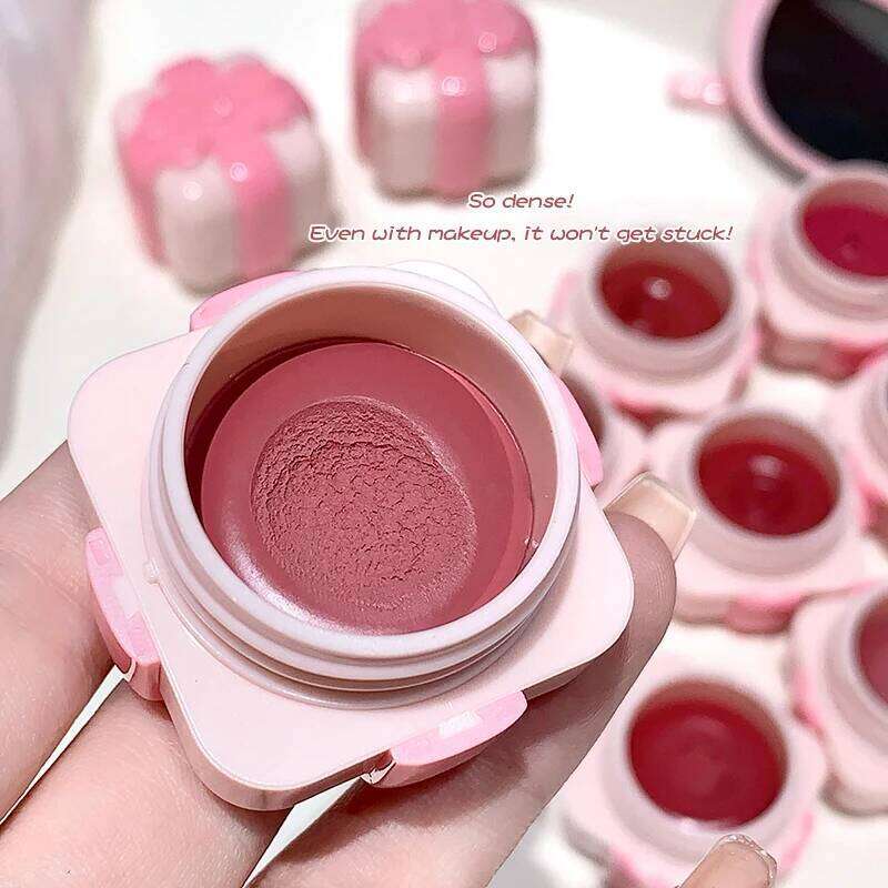 Gege Bear Velvet Matte and Balm, Versatile Two-in-One Lip Multi-Use Cheek Blush Balm for a Effortless Application W260311
