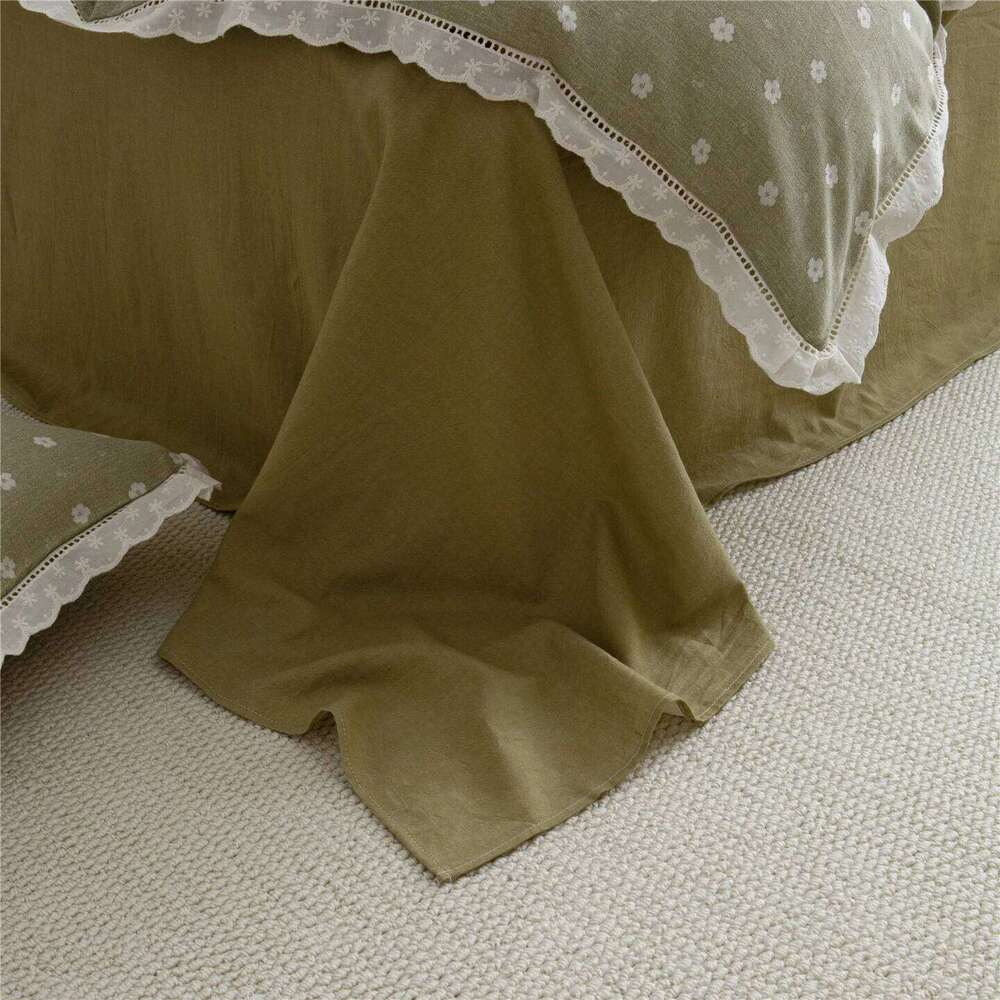 Cotton yarn dyed jacquard four piece set, high-end pure cotton bed sheet, duvet cover, bedding for all seasons H260312