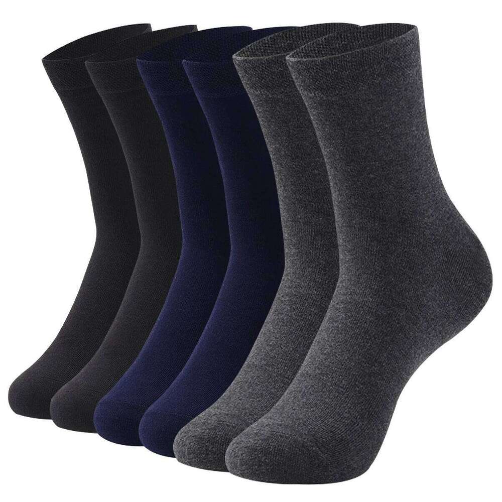 6 Pairs Women Cotton Socks Pure Color High Quality Soft Breathable White Black Business Summer Casual Men socks Large Size Z260312