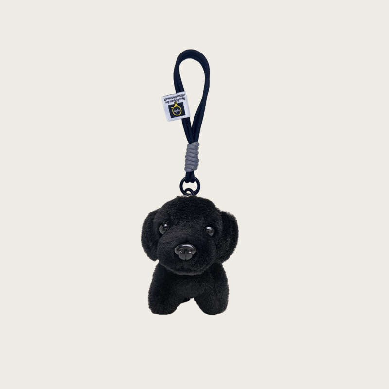 Cute Teddy Fur Dog Ornament Car Keychain Plush Bag Small Doll Pendant