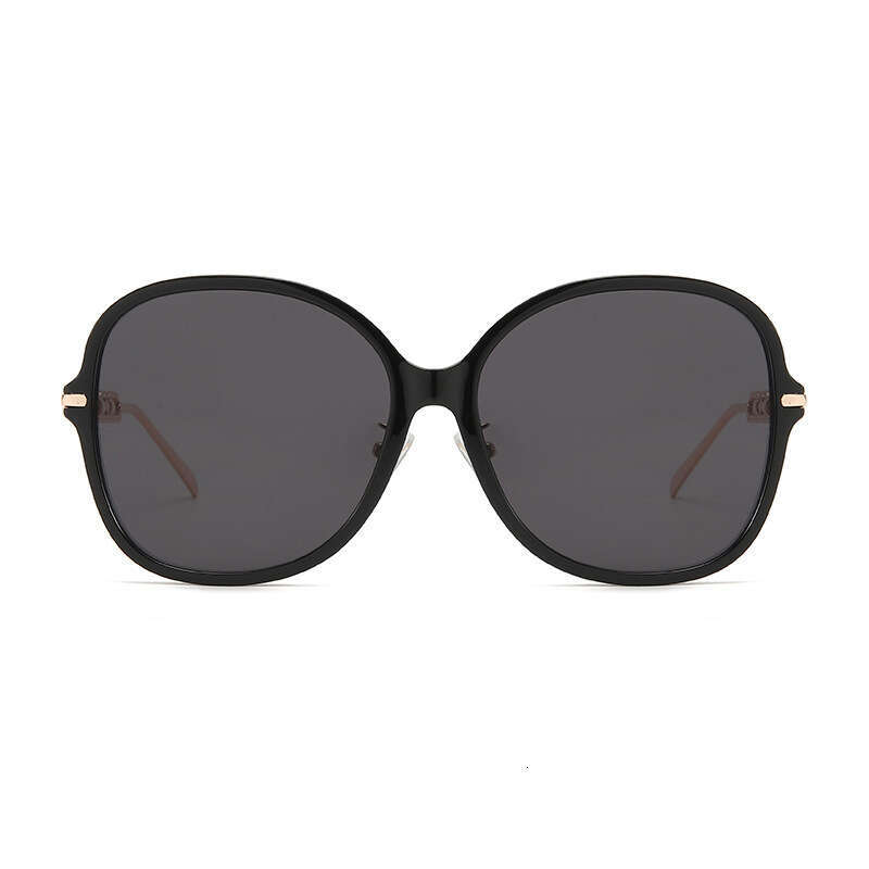 New European And American Large-Frame Sunglasses Women, High-End, Natural Look, Makes The Face Appear Smaller