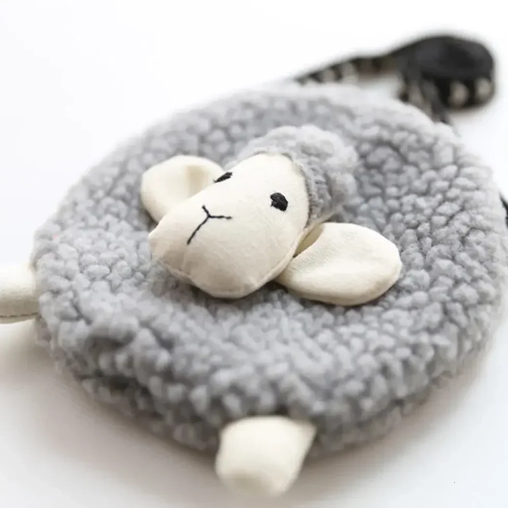 Adorable Sheep Crossbody Bag for Girls Plush Soft Mini Coin Purse Wallet Organizer Cute Toddler Shoulder with Zipper 260311