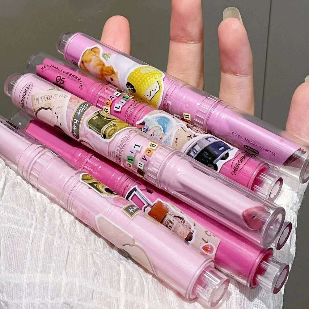Herorange Heart Solid Lip Gloss - Hydrating Glossy, Jelly Glass Finish, Daily-Use Lipstick Pen W260311