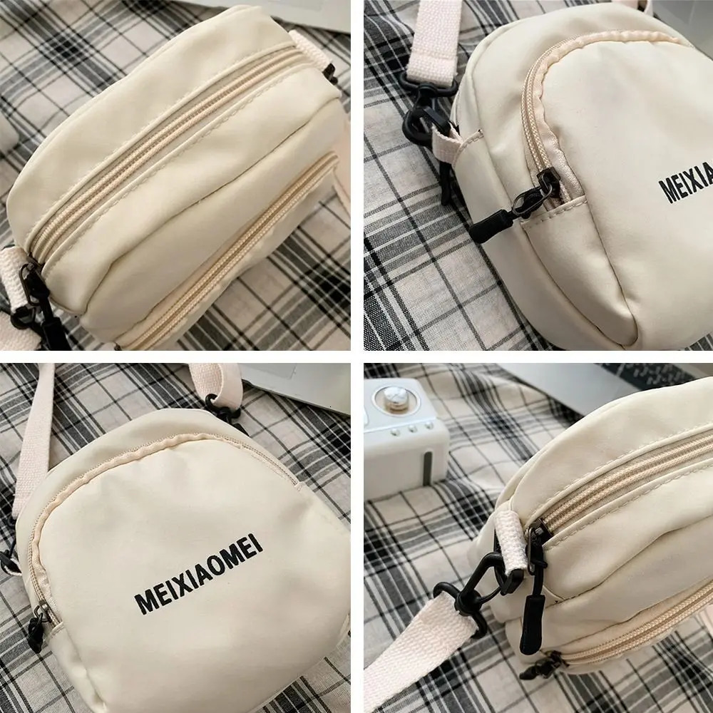 Fashion Casual Zipper Phone Pouch Solid Color Canvas Mini Handbag Shoulder Bag Crossbody Travel Messenger For Women Men 260311