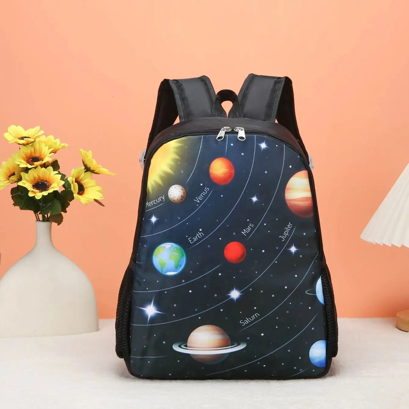 Childrens Cartoon Construction Vehicle Space Backpack Lightweight and Durable Suitable for Boys Girls 260311