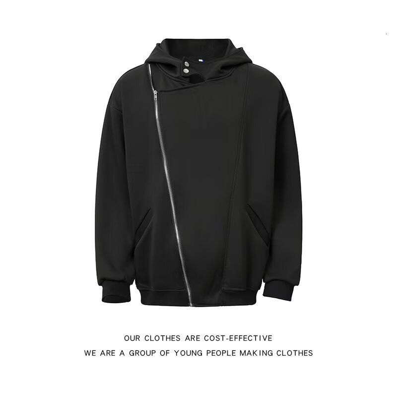 -style Double-zipper Hooded Sweatshirt For Women Spring And Designer Hoodie Autumn Made Of Heavy-weight Composite Fabric Trendy Brand Design Couple 