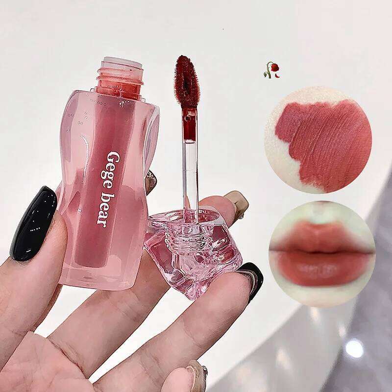 Gege bear Powder Cream Matte Glaze Mouth Red Lip Mud Non-fading Non-stick Cup Feminine lipstick W260311