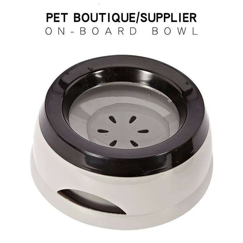 VZZ Pet Bowls Floating Not Wetting Mouth Cat No Spill Drinking Water Feeder Plastic Portable Dog Bowl dog accessories 26Y0312