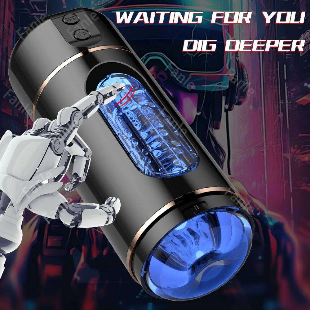 Automatic Male Masturbator Cup Vibration Blowjob Squeezable Pocket Pussy Vagina Penis Oral Sex Machine Toys for Man Adults 18 Z260312
