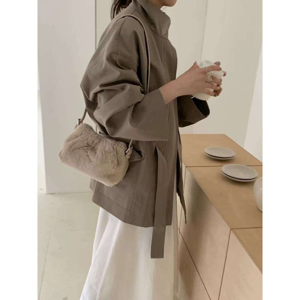 Autumn And Winter Leopard Print Handbag Niche Furry High End Plush Underarm Shoulder Bag Vintage Fashion Handbag