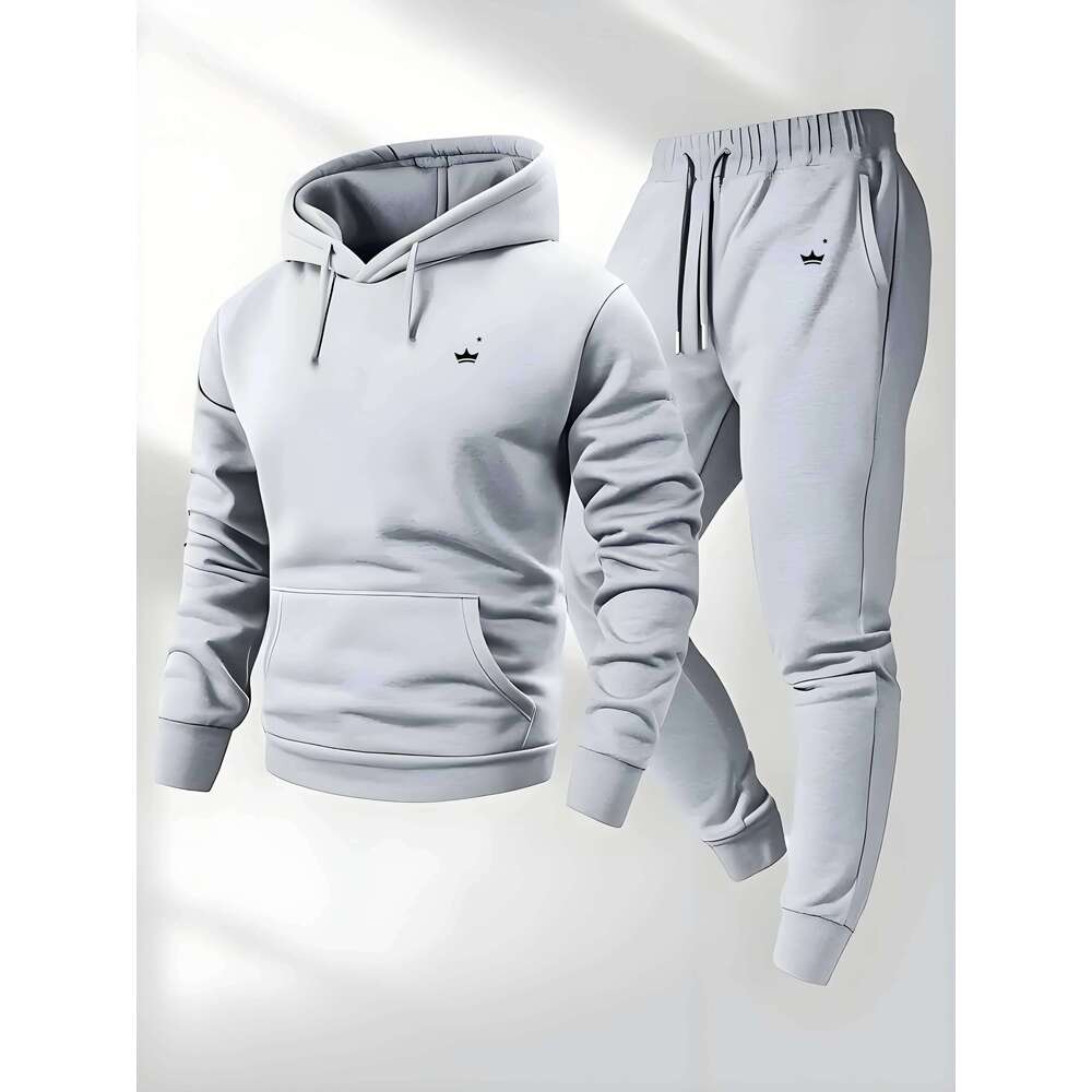 2025 Crown Logo Printed Autumn/Winter New Hooded Outdoor Fashion Versatile Casual Sportswear and Pants