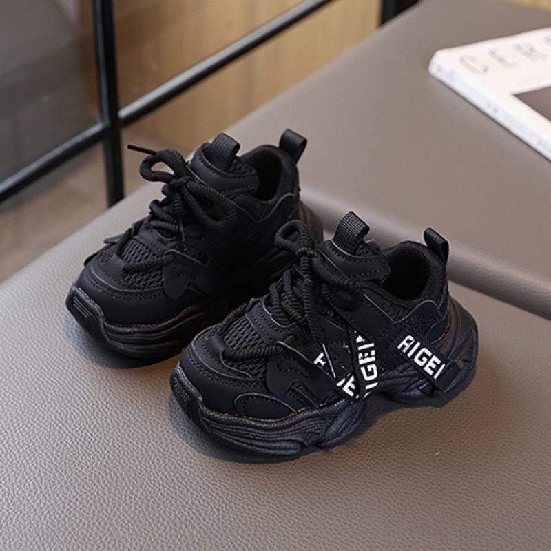 Kids Chunky Sneakers Breathable Mesh Toddler Sport Shoes Non-Slip Casual Trainers Eco-Friendly Soft Insole for Boys Girls Free Shipping