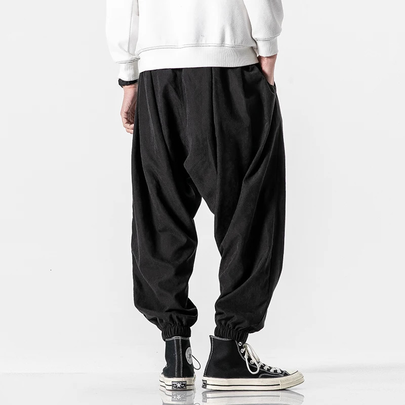 Autumn Mens Black Pants Hip Hop Streetwear Fashion Jogger Harem Trousers Man Casual Sweatpants Male Pants Big Size M 5XL 260311