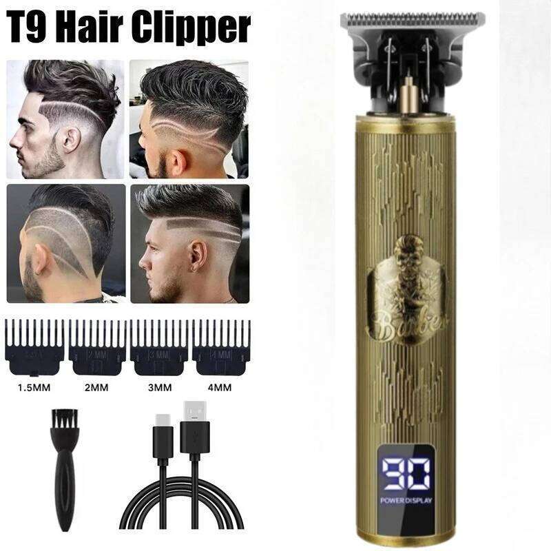 Portable Shaver Barber Cordless Electric Cutting Machine USB Fast Charging Trimmer Vintage Hair Clipper For Hairdresse C260312