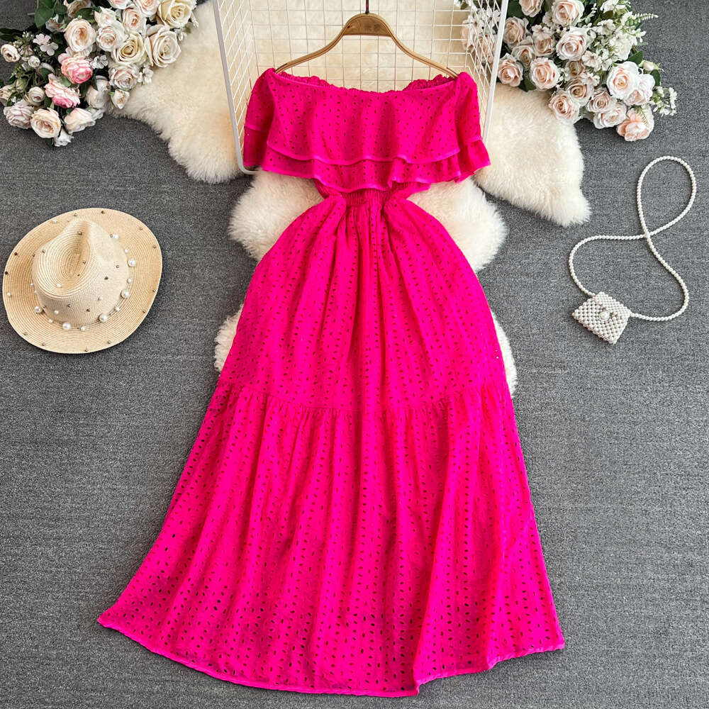 Forest style first love long skirt retro gentle style super fairy off shoulder pleated waistband a21 slim fit A-line skirt