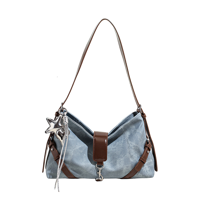 Spring new backpack, unique design PU patch fashionable handbag large capacity shoulder bag armpit bag designer bag crossbody bag