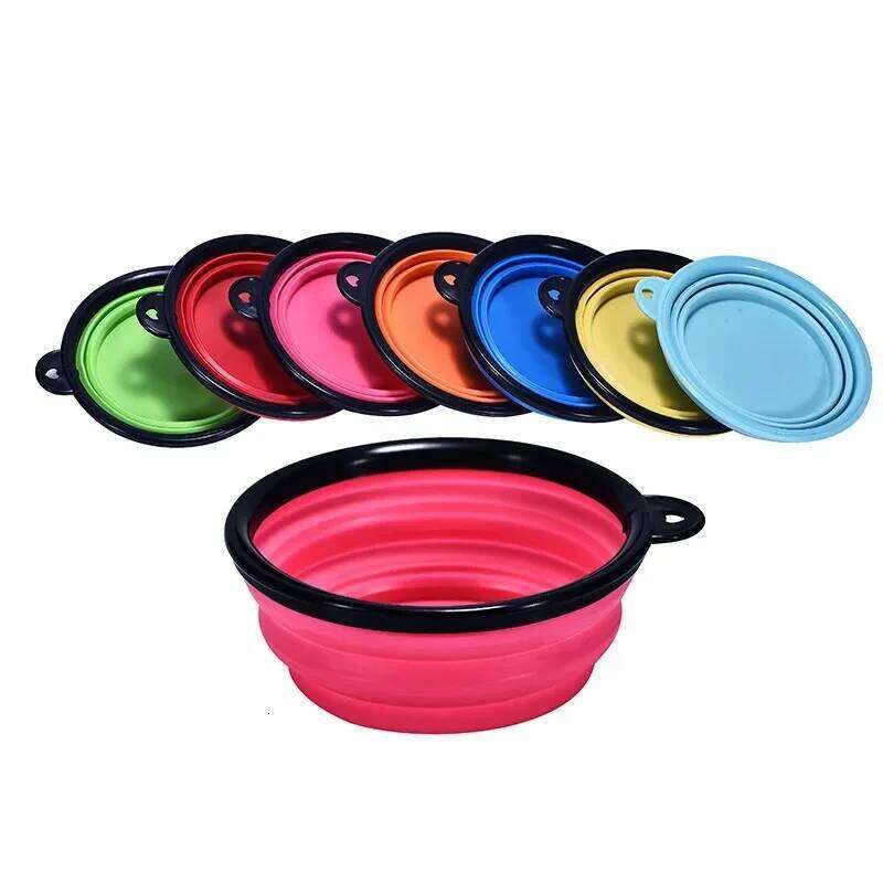 350mL Pet Folding Dog Supplies Outdoor Travel Portable Universal Food for Cats and Dogs Water Bowl 26Y0312
