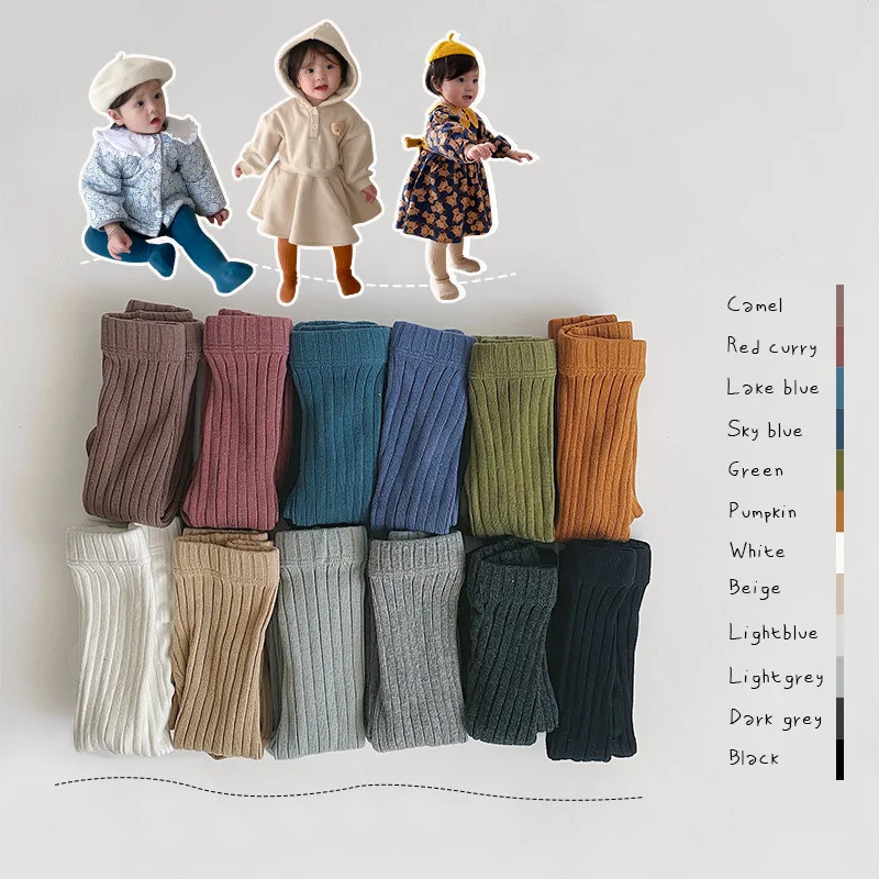 Children Tights Baby Girl Pantyhose Cotton Knitted Infant born Kids Stocking Toddler Casual Pants 260311