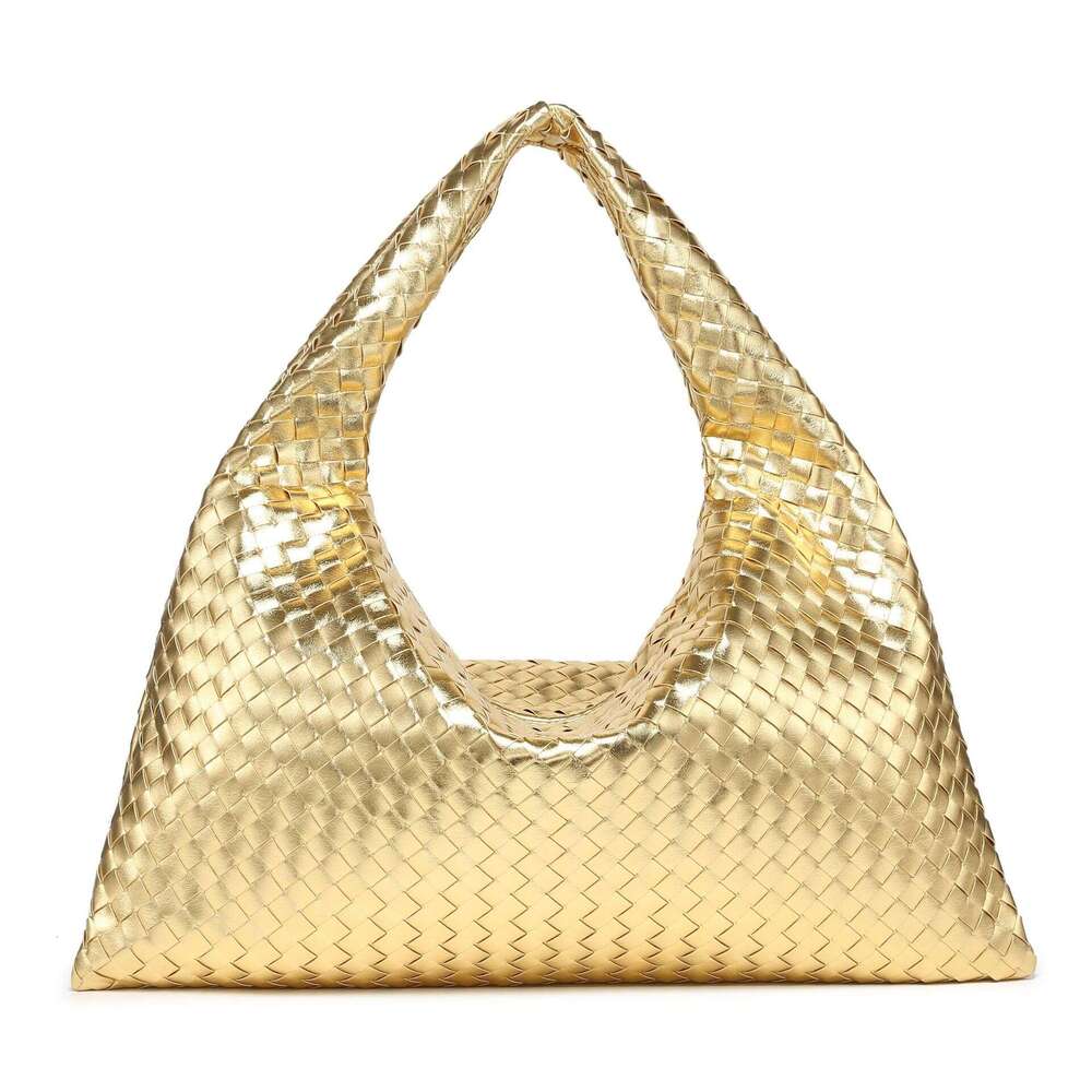 Cross-border best-selling woven extra-large capacity underarm solid color shoulder bag, new women's handbag, in stock