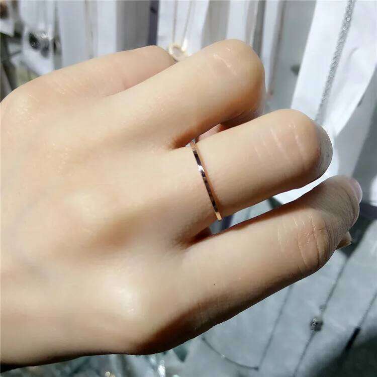 YUN RUO Fashion Brand Rose Gold Silver Color Super Thin Ring for Woman Man Lady Wedding 316 L Stainless Steel Jewelry Never Fade H260312