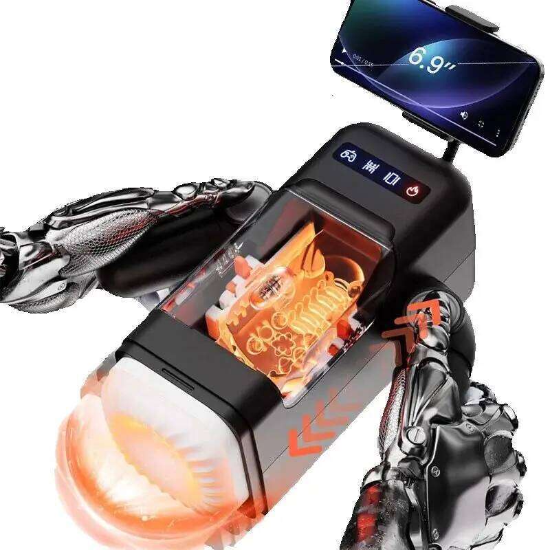 Automatic Thrusting Male Masturbator Cup handle Blowjob Strong Stroker Real Pocket Pussy Adult Sex Toys for Men Z260312