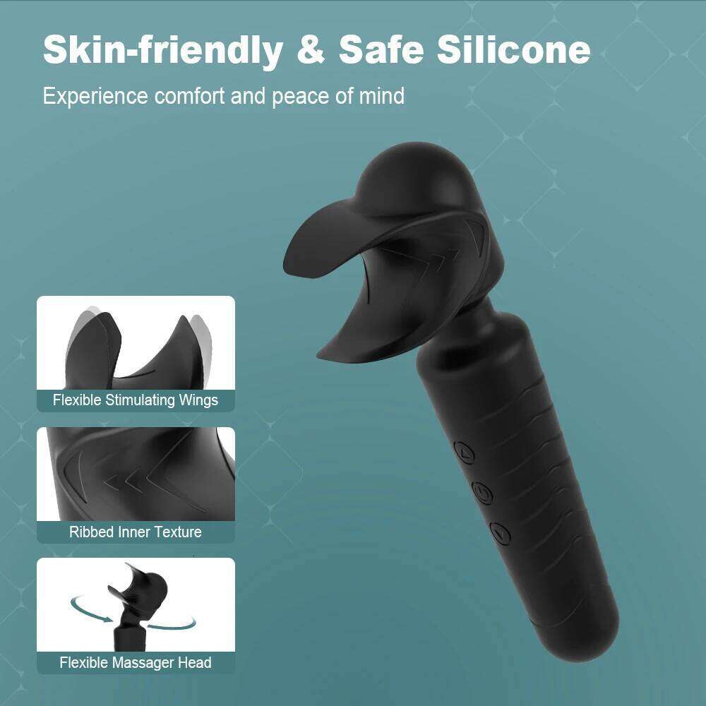 AV Wand Vibrator Men Women Couple Penis Vibrators Male Masturbator Adult Sex Toys 2 in 1 for Nipple Clitoral Stimulation Z260311