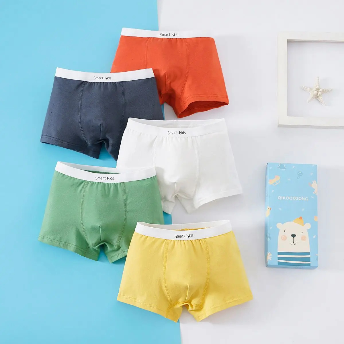 Childrens underwear cotton boys and teenagers boxer shorts 5pack 260311