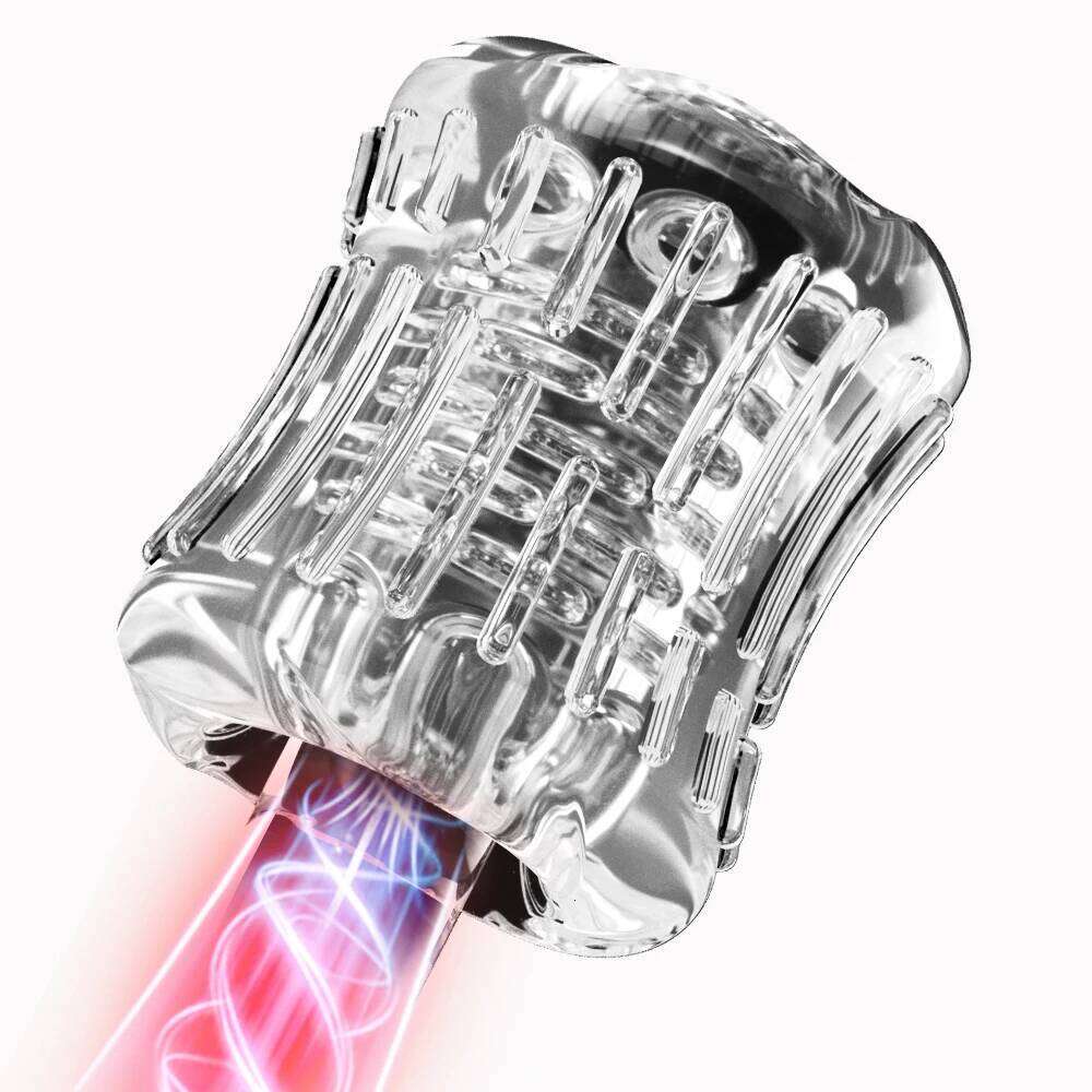 Reusable Masturbator Cup Male Masterburbatar Penis Sleeve Sex Toys Transparent Crystal Vagina Textured Tunnel Pocket Pussy Z260311