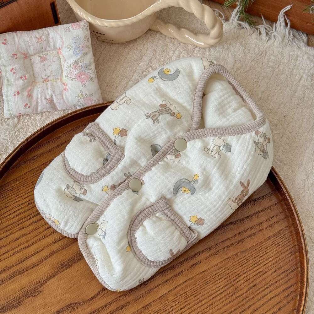 Pet Cotton Gauze Vest Dog Small Breed Clothing Sweater Cat Clothes Thickened Warm Dog Clothes
