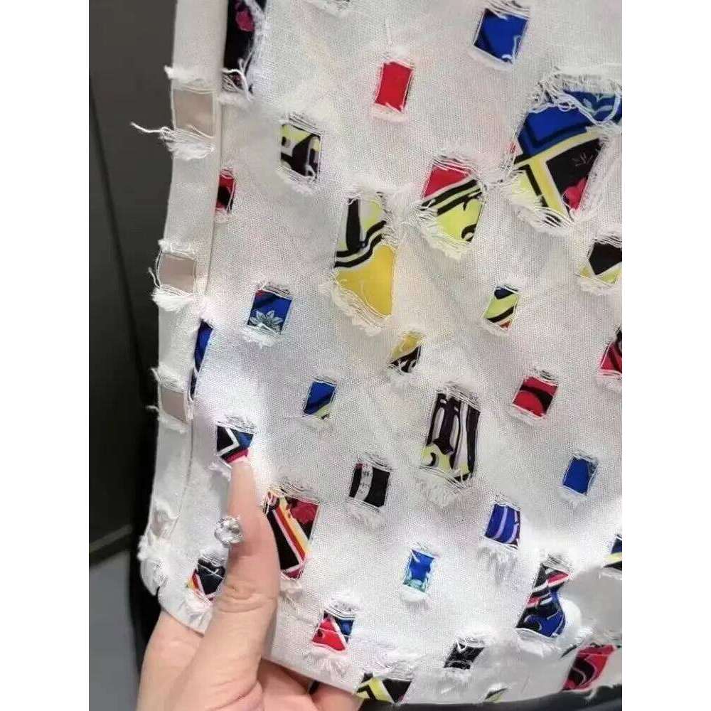 Summer Loose Couple Popular Versatile Straight Men's Flower Oil Painting Beach Hawaiian Casual Silk Shorts