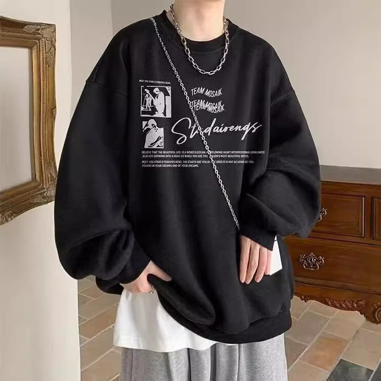 Burgundy Letter Designer Hoodie Print Heavyweight Sweatshirt For Men Spring And Autumn New Retro Style Couple's Hoodless Top Large Size