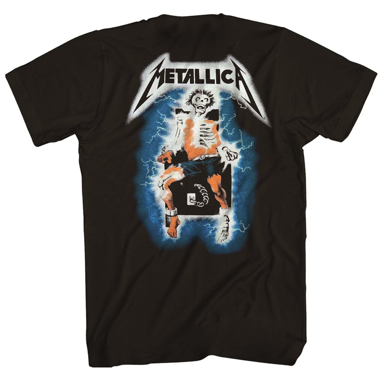 Men's Vintage Rock Band Punk Metal Graphic T-Shirt Retro Casual Cotton Short Sleeve Tee