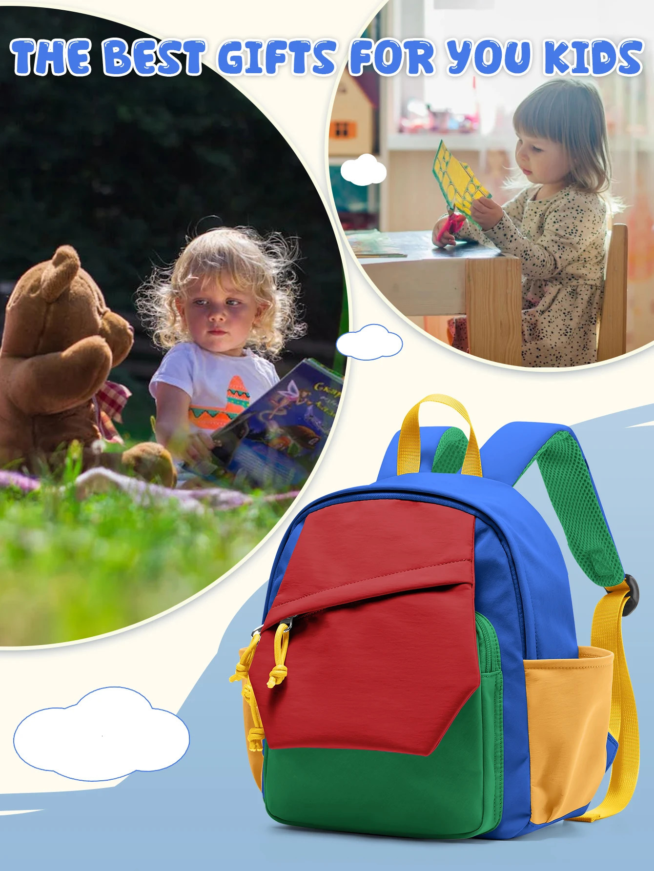 Cute Backpack for Boys Girls Lightweight Waterproof School Bag Perfect Daycare Preschool Kindergarten Hiking Travel 260311