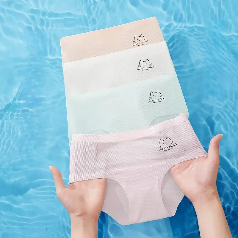 4PCS Kids Modal Seamless Panties for Girls Thin Breathable Knickers Baby Soft Antibacterial Briefs 3y Young Children Underwears 260311