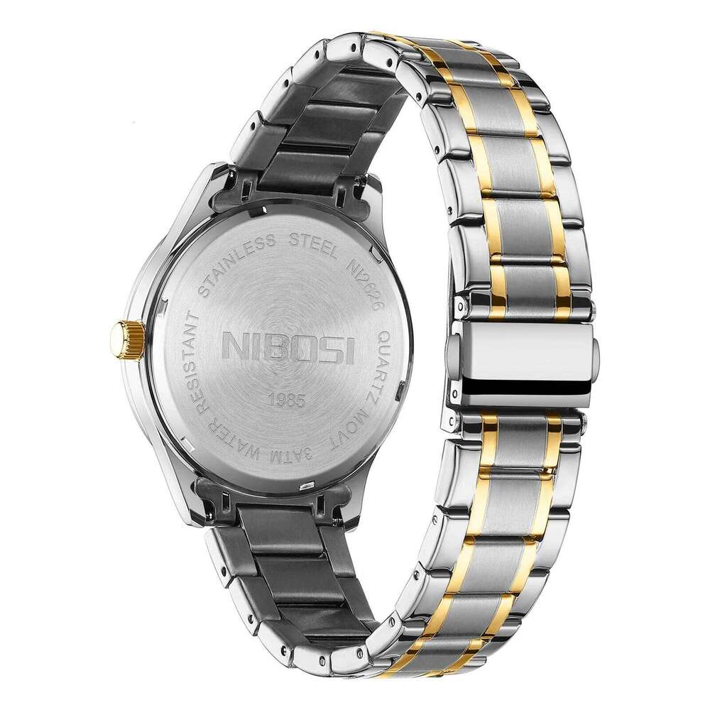 NIBOSI Quartz Watches for Men Top Brand Luxury Week Day Men's Watch Business Waterproof Stainless Steel Sports Wristwatch Reloj