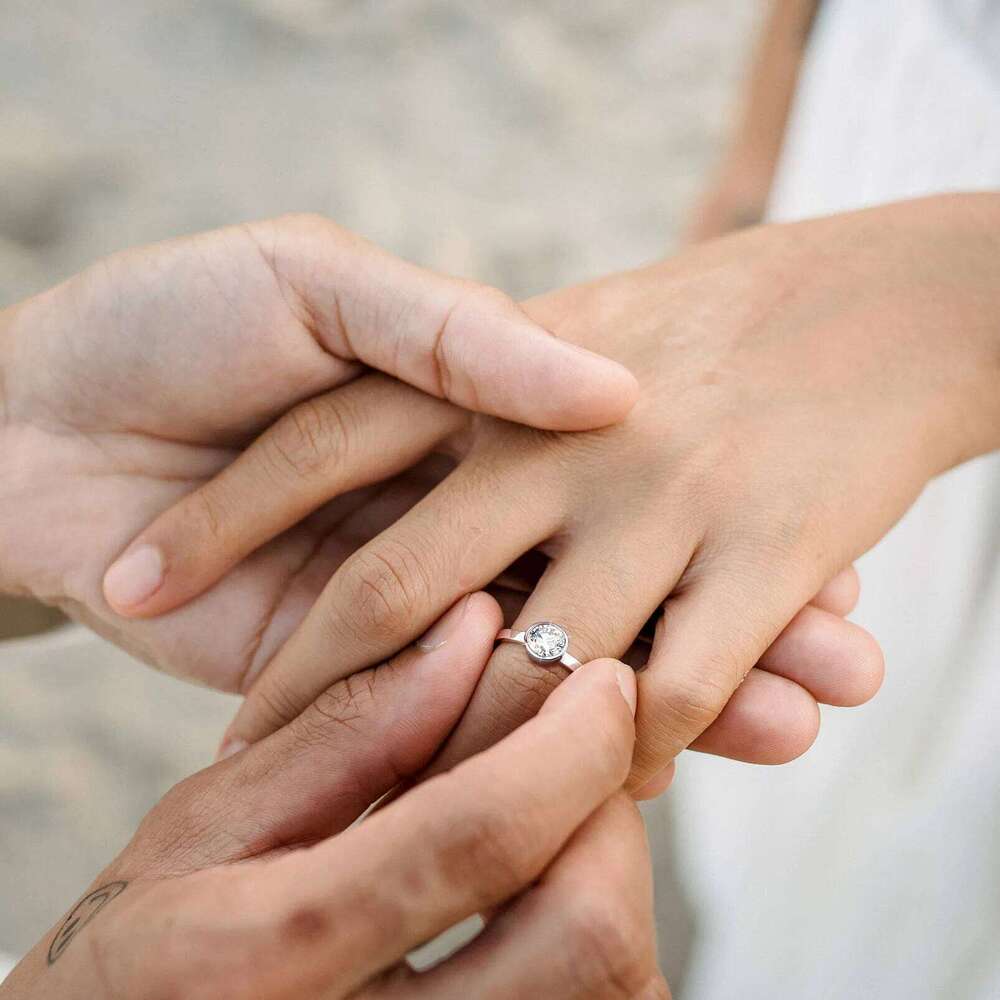 U7 925 Sterling Silver Wedding Rings Woman Size 5 -12 Black White Crystal CZ Anniversary Dainty Jewelry Gift for Wife H260312