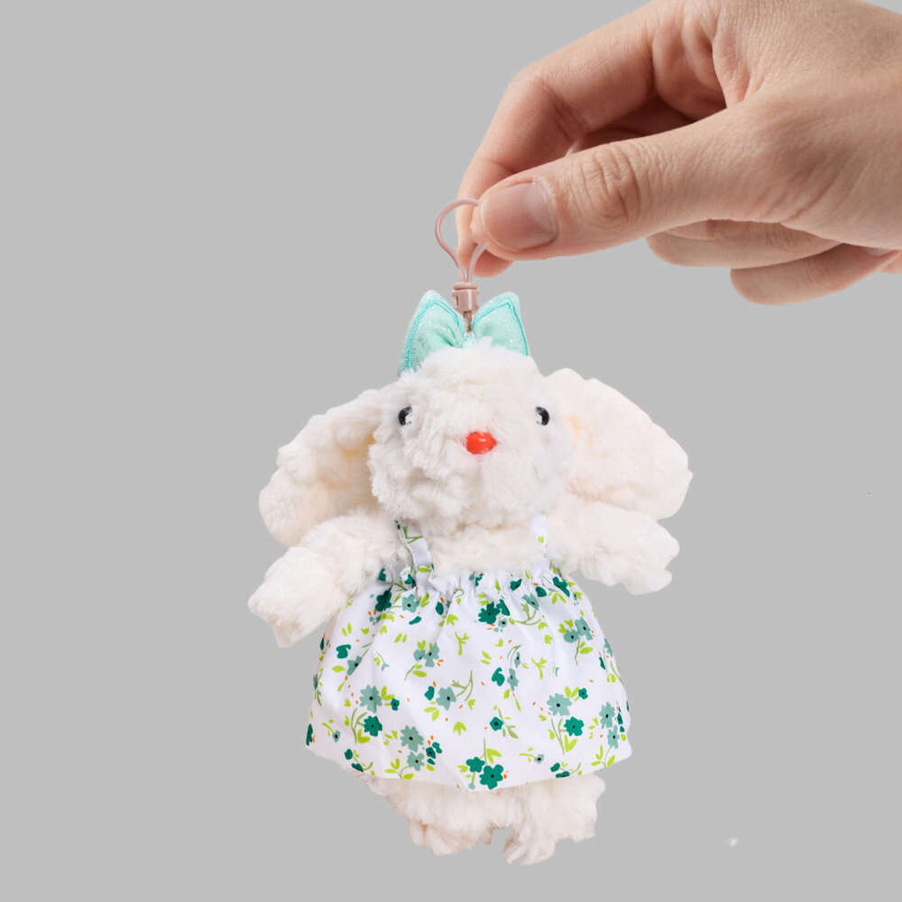 Lop-eared Bunny Plush Toy, Long-eared Rabbit Doll, Cute Bag Pendant, Keychain, Douyin Strawberry Bear