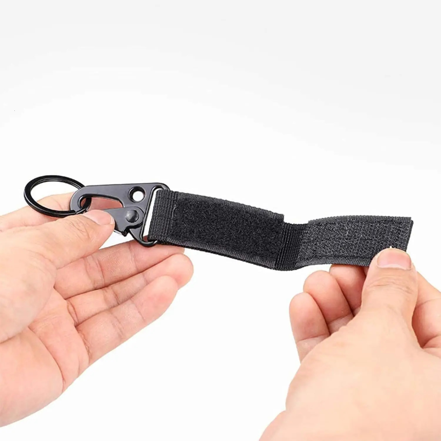 4Pcs Nylon Tactical Carabiner Keychain Webbing Buckles Molle Belt Backpack Clips Hook Hanging Outdoor Camping Hiking EDC Tools 260228