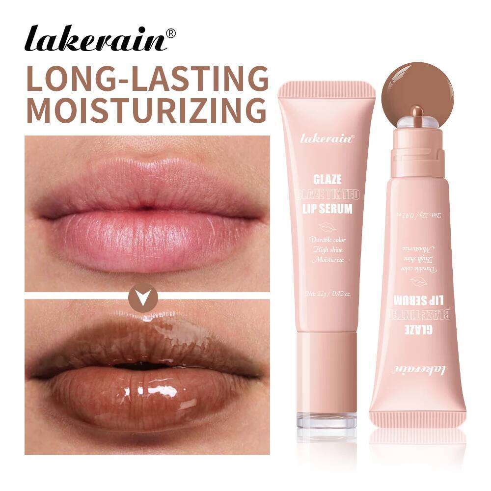 Lakerain Glaze Blaze Tinted Serum Long-Lasting Hydration Durable Color Smooth Surface Lip Repairing Lipstick Cosmetics W260311