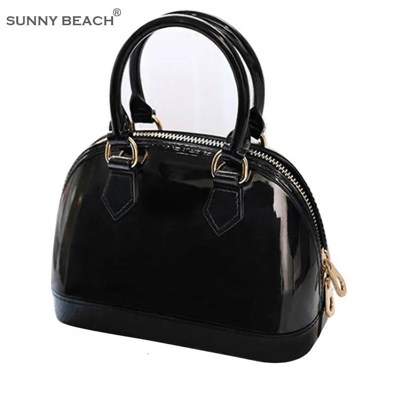Small PVC Waterproof Candy Colors Jelly Handbag Fashion Shell Shoulder Crossbody Summer Beach Bag