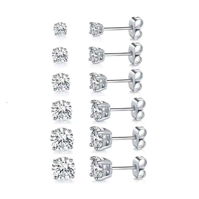 Fashion Lab Created Dia Jewelry Design S Sterling Sier Custom Classic Women Men moissanite Moissanite Fine Stud Earrings