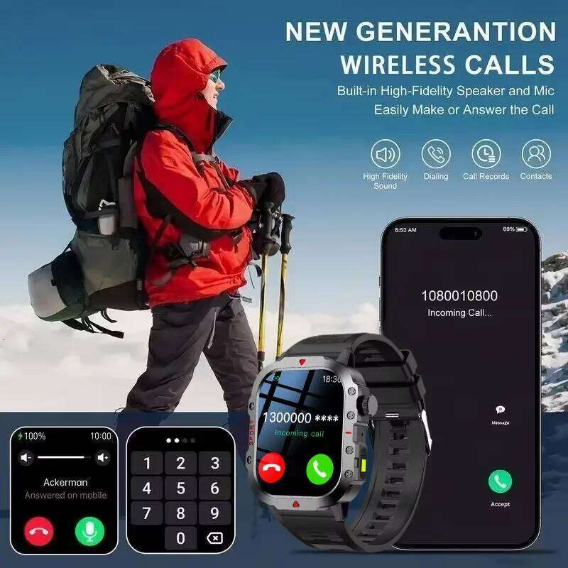 LAXASFIT Smart Watch Voice Assistant Bluetooth Calling Sleep Tracking Fitness Monitoring Men and Women 2025 New smartwatch